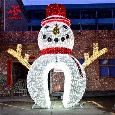 3D Snowman -belysning Ideel til udendørs juleferie skærme